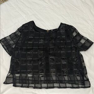 Elegant Black Sheer Women's Top